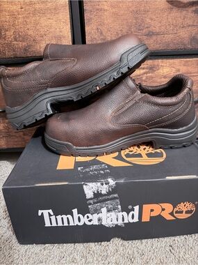 Timberland PRO Brown Slip-On Work Loafers